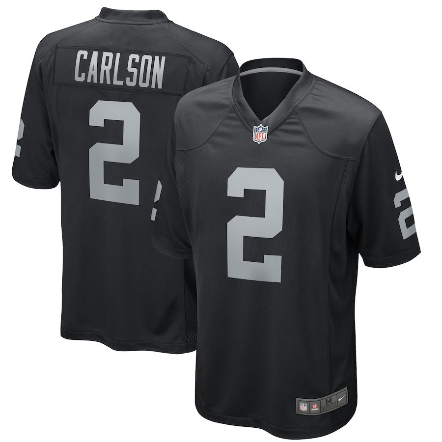 Men Oakland Raiders 2 Daniel Carlson Nike Black Game Player NFL Jersey